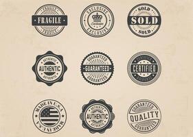 Free Vector Commercial Stamp Badges Set