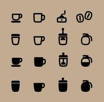 Iconos vectoriales de café vector