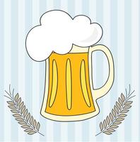 Beer Vector with Wheat 