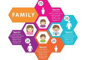 Familia vector infografía