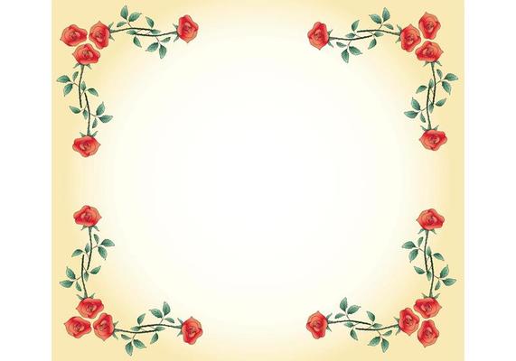 Free Vector Rose Frame