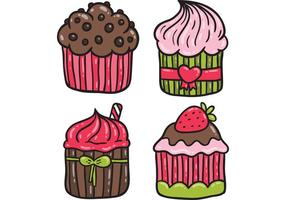 Free Cupcake Vector Pack