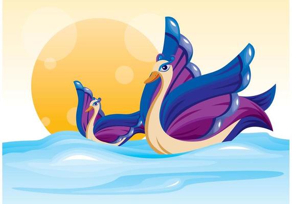 Beautiful Swan Vector