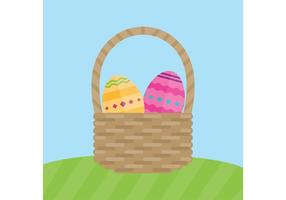 Easter Egg Vectors in Basket 