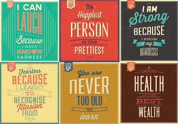 Vintage Motivational Quote Vector Background Pack