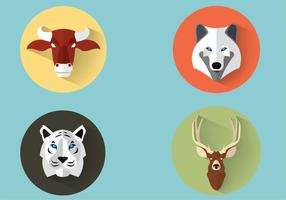 Animales Salvajes Vector Set