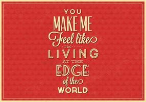 Living on the Edge Vector Typographic Poster