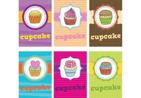 Cupcake Vector Cards