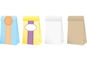 Bolsas de papel pequeñas vector