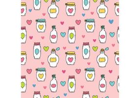 Free Cute Mason Jar Vector Pattern