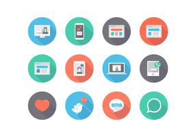 Libre Social Media Flat Vector Icons