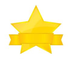 Gold Star Vector 