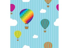 Hot Air Balloon Vector Pattern