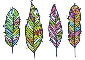 Free Feather Isolated Vector Set 