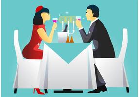 Dinner Table Setting Vector 