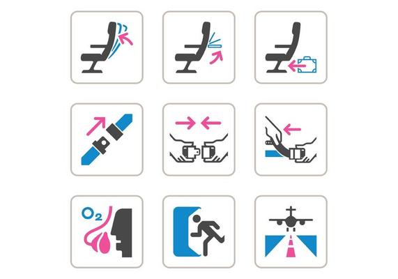 Free Aircraft Safety Vector Icons