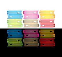 Colorful Stack of Books Vector 