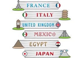 Monument Vector Banners