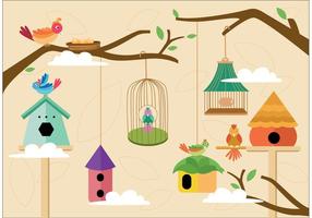 Bird In Nest Vector Pack