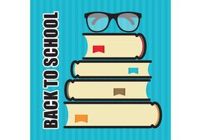 Back To School Stack of Books Vector 