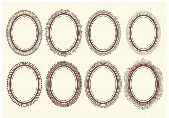 Oval Vector Frames