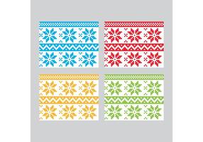 Winter Textile Vector Patterns