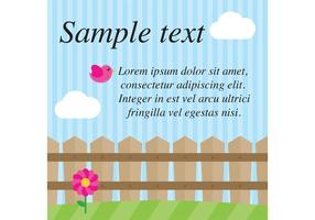 Spring Fence Vector Background 