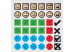 Iconos de 8 bits de vectores