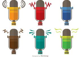 Retro Microphone Vectors Pack