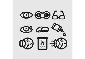 Iconos Del Vector De Optometría