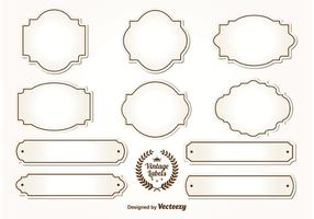 Blank Vintage Labels vector