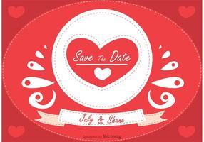 Romantic Save the Date Vector 