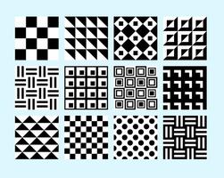 Simple BW Patterns vector