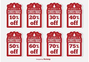 Christmas Discount Tags vector