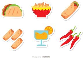 Mexican Food Icons Vectors Pack