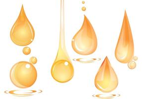 Oil drop organic. Yellow liquid droplet. 2243820 Vector Art at Vecteezy