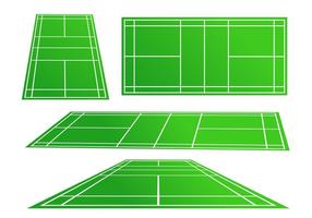 Vectores de la corte del bádminton