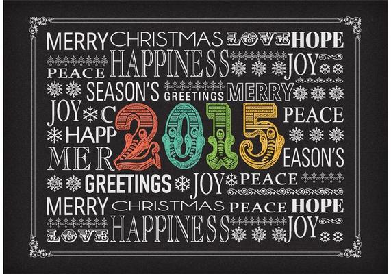 Free Vector Chalk New Years Eve Typography