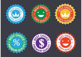 Free Colorful Vector Badge Set