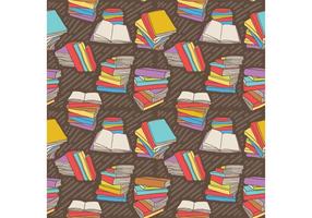 Free Hand Drawn Vector Stack of Books Seamless Pattern 