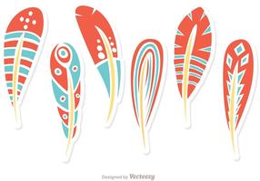 Vector Conjunto De Plumas