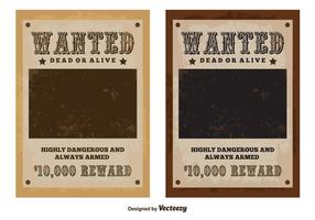 Vintage Wanted Vector Poster