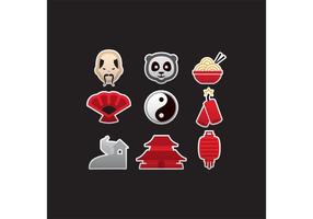 Colorful Chinese Vector Icons 