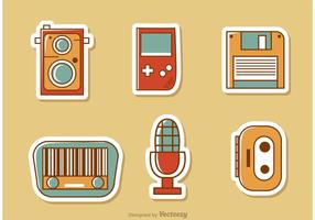 Retro Estilo Media Vector Pack 2