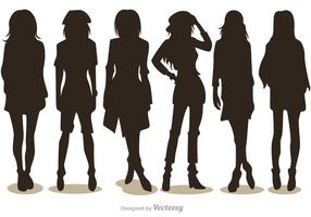 Silhouette Fashion Girl Vectors Pack 2