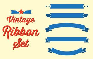 Vintage Ribbon Set vector