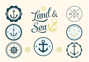 Free Nautical Vector Label Set