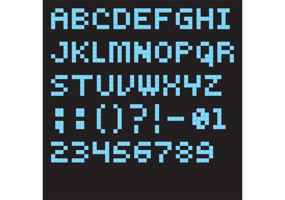Blue Lego Font Vector 