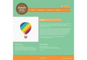 Green and Orange Web Page Vector Template 