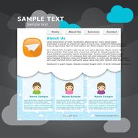 Social Web Page Vector Template 